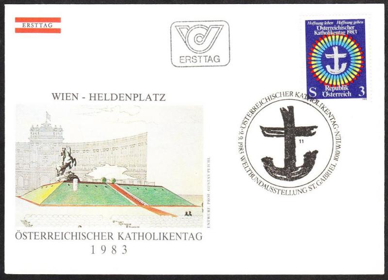 Austria FDC 1983 Catholics Day Heldenplatz Vienna