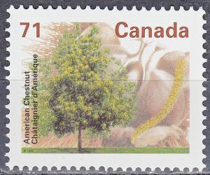 #1370 MNH Canada 71¢ Fruit Tree Def. American Chestnut 13.1