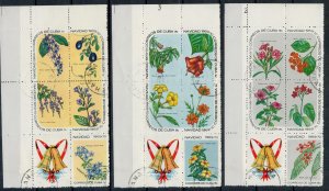 Cuba 1969 Used Stamps Scott 1464-1478 Christmas Flowers