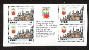 Ireland, Postage Stamp, #708b Mint NH, 1988 Dublin