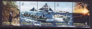 Pitcairn Is.-Sc#669- id12-unused NH strip-Longboat history-2008-