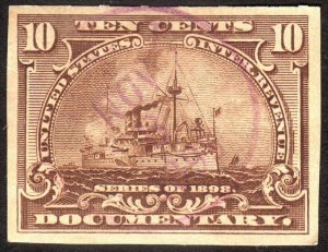 1898, US 3c, Documentary, Used, Sc R168