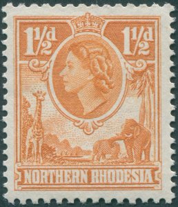 Northern Rhodesia 1953 1½d orange-brown SG63 unused