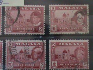 ​MALAYSIA STAMPS: 1957 SC#75-VERY OLD USED SETS STAMP. VERY RARE