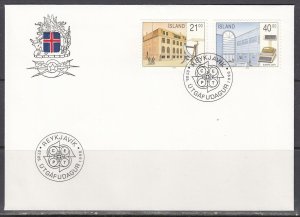 Iceland Scott 698-9 FDC - 1990 Europa Issue