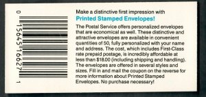 BK188 Love MNH Booklet - 2536a plate #1112