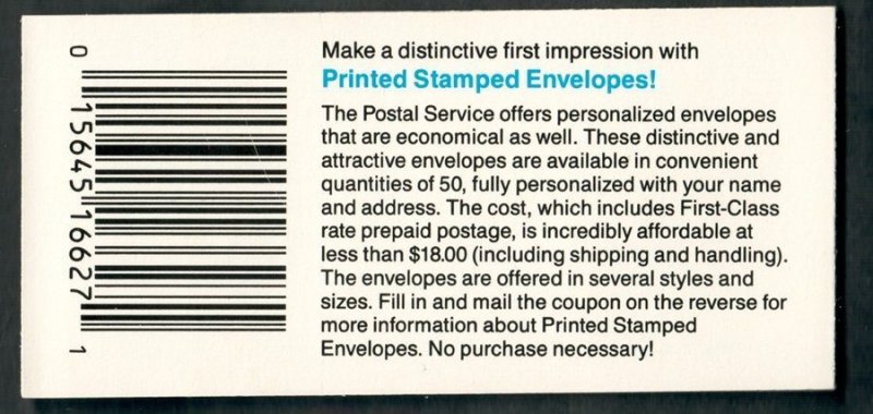 BK188 Love MNH Booklet - 2536a plate #1112