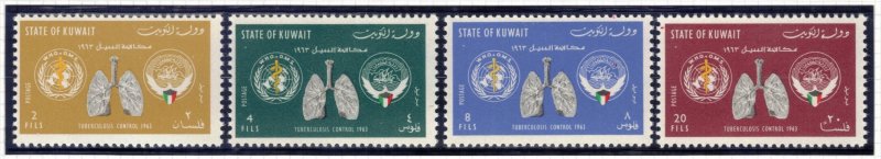 KUWAIT 1963 Tuberculosis Control; Scott 204-07; MNH