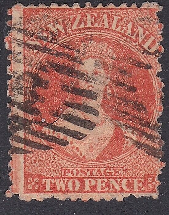 NEW ZEALAND 1862-73 FFQ 2d NZ wmk SG141 / CP A2v sound used cat NZ$1500.....H826 