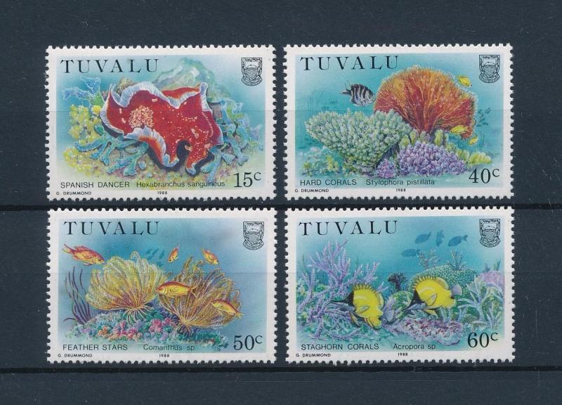 [48046] Tuvalu 1988 Marine life Corals MNH