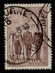 AUSTRALIA GVI SG199, 6d brown-purple, USED. Cat £30.