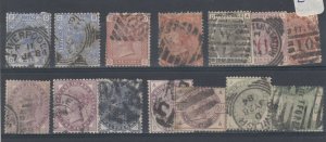 GB QV Surface Printed Collection Of 14 To SG194 Fine Used JK6652