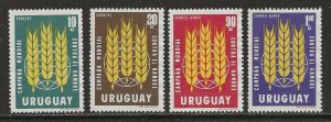 Uruguay Scott catalog #700-701 & C254-C255 MNH See Desc