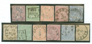 North German Confederation #1-11 Used Single (Complete Set)