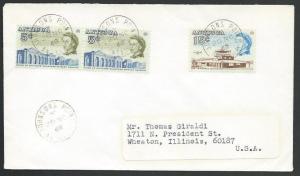 ANTIGUA 1968 cover to USA, JOHNSON'S POINT village cds.....................56632