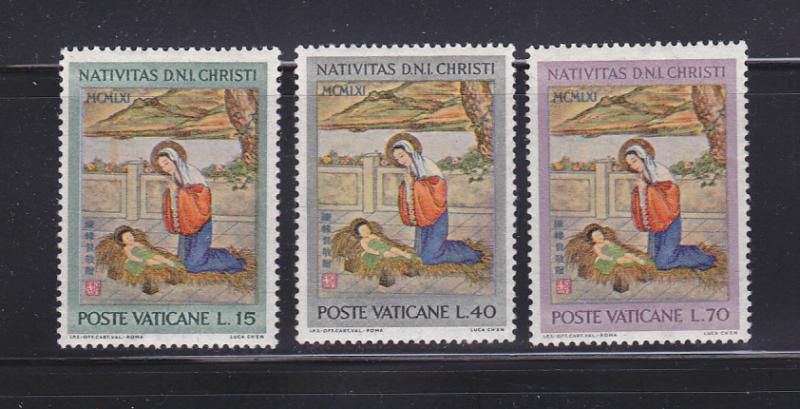 Vatican 323-325 Set MNH Christmas (C)