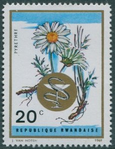 Rwanda 1969 SG308 20c Pyrethrum medicinal plant MLH