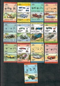 Tuvalu Nukufetau #1 - 13 Classic Cars MNH set of 13 pairs