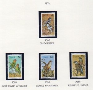 South West Africa Scott 363-366  MNH OG