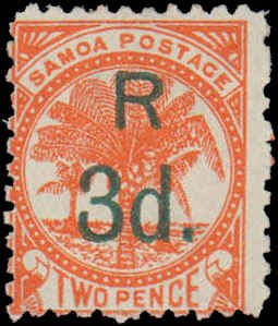 Samoa #25, Complete Set, 1895, Hinged