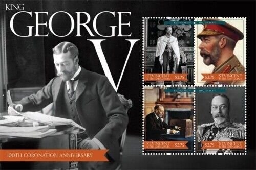 St. Vincent 2011 - SC# 3796 King George V, Coronation - Sheet of 4 Stamps - MNH