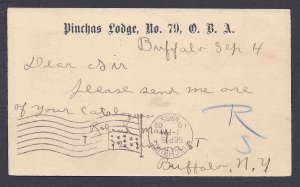 1906 PINCHAS LODGE #79 O.B.A USED BUFFFALO NY