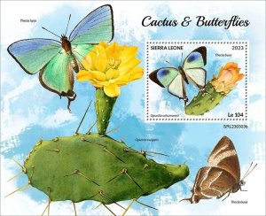 2024 05 - SIERRA LEONE - CACTUS & BUTTERFLIES          1V  complet set    MNH **