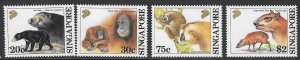 SINGAPORE SG706/9 1993 SOUTH-EAST ASIAN MAMMALS MNH