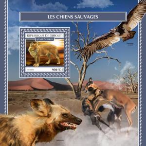 Z08 IMPERF DJB17616b DJIBOUTI 2017 Wild dogs MNH ** Postfrisch