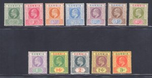 1904-06 GAMBIA - Stanley Gibbons # 45/56 - Edward VII Effige - MLH*