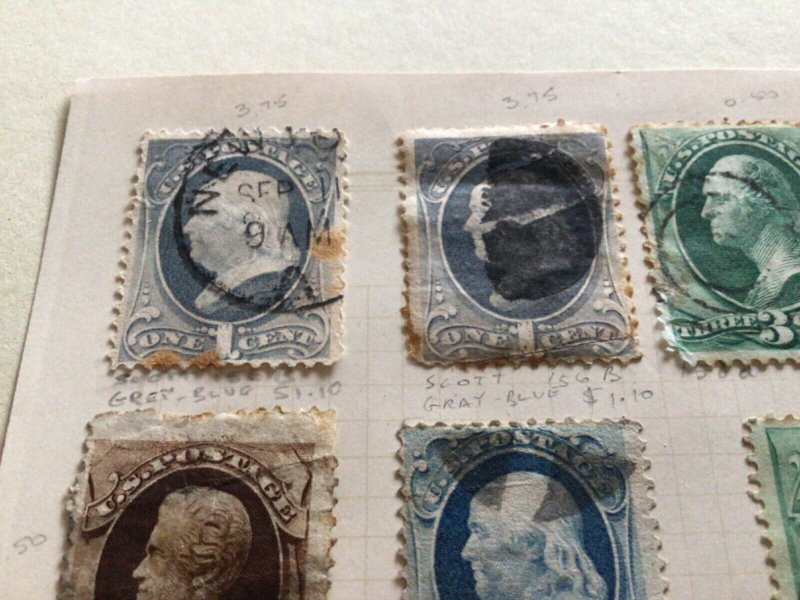 United States Benjamin Franklin & George Washington 13 stamps A11580