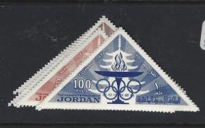 JORDAN (PP2310B)  OLYMPICS TRIANGLE STAMPS SG 610-7    MNH