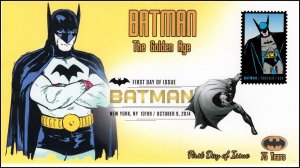 AO-4935-1, 2014, Batman, Golden Age, Add-on Cachet, DCP, First Day Cover, SC