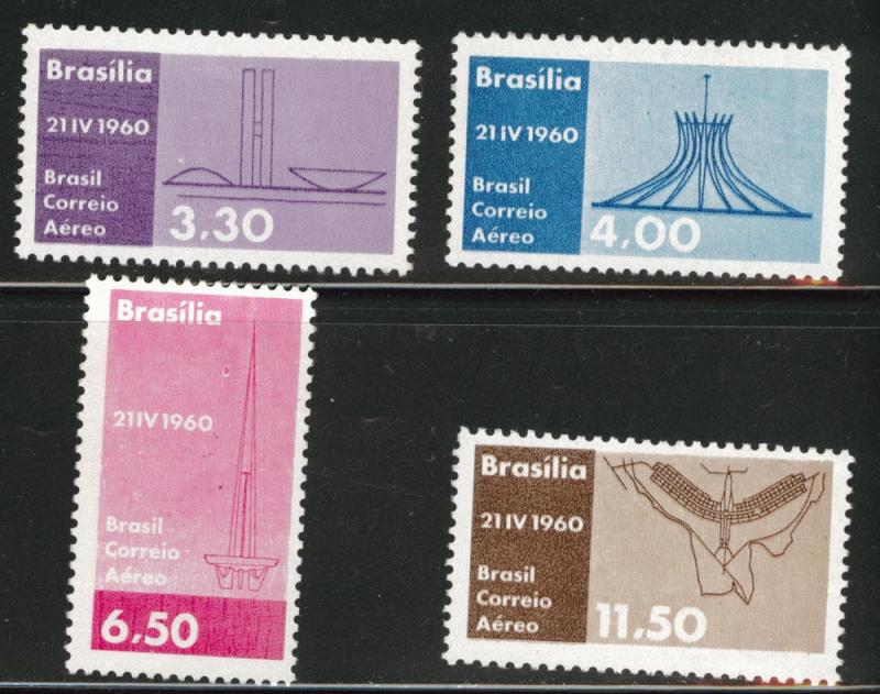 Brazil Scott C95-98 MH* 1960 airmail set