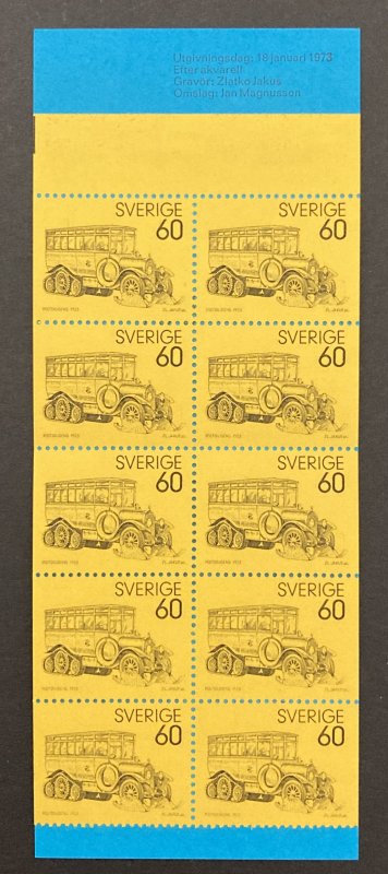 Sweden 1973 #990a Booklet, Mail Coach, MNH.