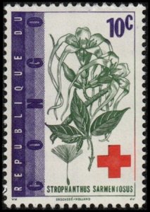 Congo Democratic Republic 443 - Mint-H - 10c Red Cross / S. sarmentosus (1963)