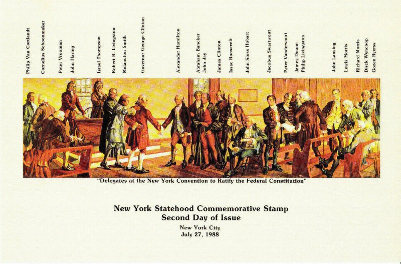 USPS 2nd Day Ceremony Program #2346 New York Bicentennial Constitution 1988
