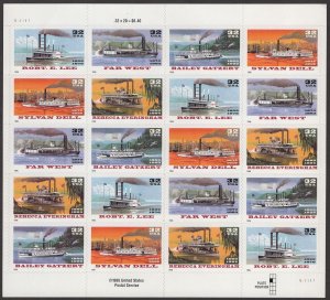 Scott 3091 - 95 MNH, Sheet