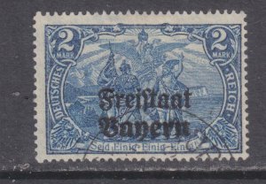 BAVARIA, 1919 on Germany FREISTAAT BAYERN, 2m. Blue, used.