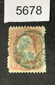 MOMEN: US STAMPS #65 GREEN BLUE CANCEL USED  LOT #5678