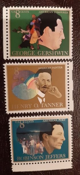 US Scott # 1484-1486; Three 8c Famous Americans from 1973; MNH, og, F/VF center.