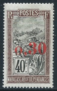 Madagascar, Sc #125, 30c on 40c, MH