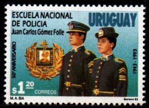 1993 Uruguay natl police academy roster emblem uniform #1475 ** MNH