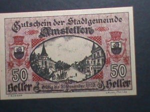 GERMANY-1920 -NOTGELD- 100 YEARS OLD ANTIQUE CURRENCY #76  MINT-VERY FINE