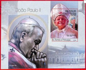 A3186 - SAO TOME & PRINCE, ERROR MISSPERF, souvenir s: 2019, pope...-