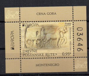 MONTENEGRO - 2020 - EUROPA - ANCIENT POSTAL ROUTES - M/S -