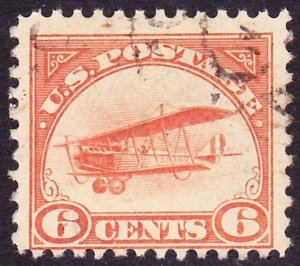 Scott C1, Used, 6c Orange Airmail, Light Cancel