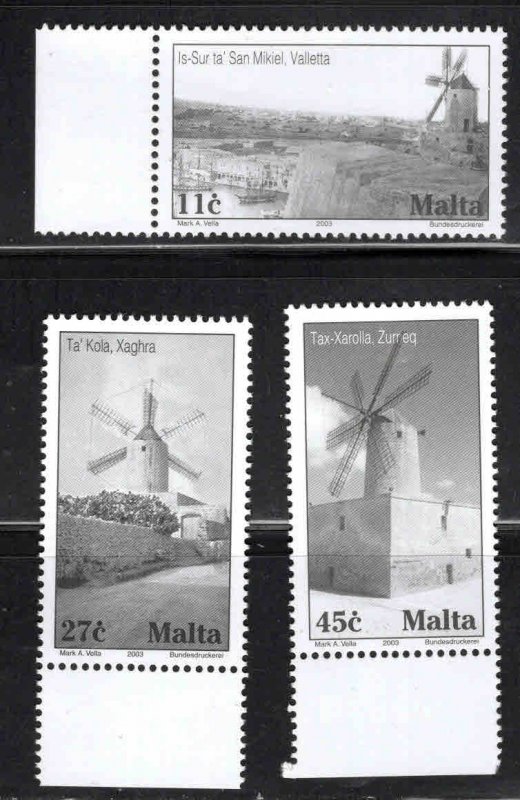 MALTA  Scott 1141-1143 Windmill set MNH**