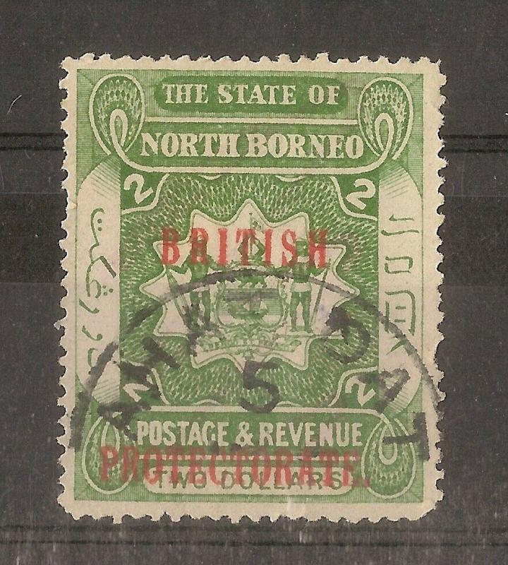 North Borneo 1903 $2 'Protectorate' Opt SG143 Fine Used Cat£100