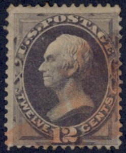 US #151 1870 12c Henry Clay Used RED CANCELATION! cv $215.00  *Bay Stamps*